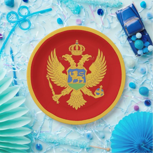 Montenegro-Flagge Pappteller (Party)