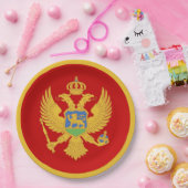 Montenegro-Flagge Pappteller (Party)
