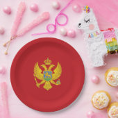 Montenegro-Flagge Pappteller (Party)