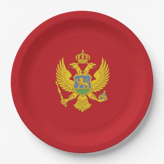 Montenegro-Flagge Pappteller (Vorderseite)