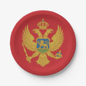 Montenegro-Flagge Pappteller (Vorderseite)