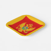 Montenegro-Flagge Pappteller (Gewinkelt)