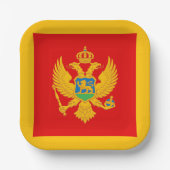 Montenegro-Flagge Pappteller (Vorderseite)