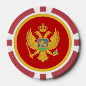 Montenegro-Flagge Pokerchips (Vorderseite)