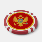 Montenegro-Flagge Pokerchips (Einzeln)