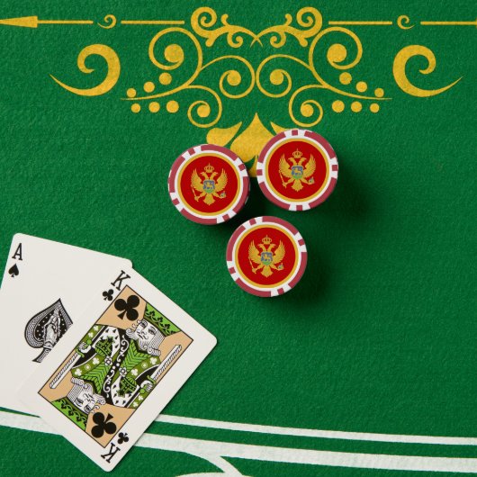 Montenegro-Flagge Pokerchips (Pokertisch (Stapel))