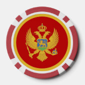 Montenegro-Flagge Pokerchips (Rückseite)