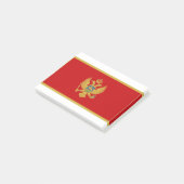 Montenegro-Flagge Post-it Klebezettel (angewinkelt)