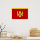 Montenegro-Flagge Poster (Küche)
