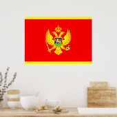 Montenegro-Flagge Poster (Küche)
