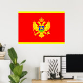 Montenegro-Flagge Poster (Heimbüro)