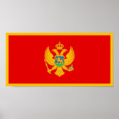 Montenegro-Flagge Poster (Vorne)