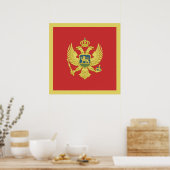 Montenegro-Flagge Poster (Küche)
