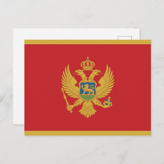 Montenegro-Flagge Postkarte (Vorne/Hinten)