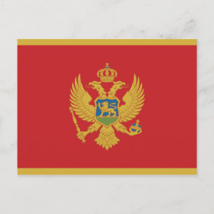 Montenegro-Flagge Postkarte