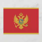 Montenegro-Flagge Postkarte (Vorderseite)