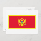 Montenegro-Flagge Postkarte (Vorne/Hinten)