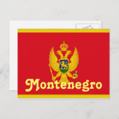 Montenegro-Flagge Postkarte (Vorne/Hinten)