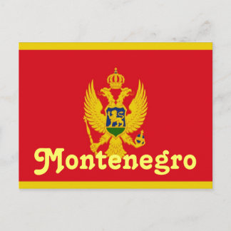 Montenegro-Flagge Postkarte