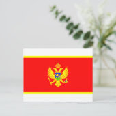 Montenegro-Flagge Postkarte (Stehend Vorderseite)