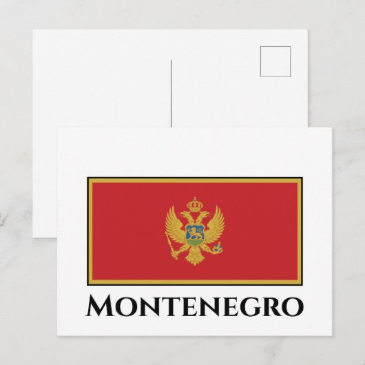 Montenegro-Flagge Postkarte (Vorne/Hinten)
