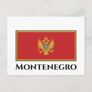 Montenegro-Flagge Postkarte