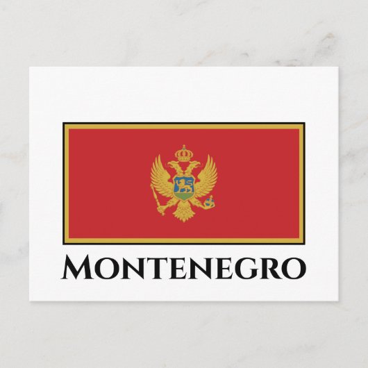 Montenegro-Flagge Postkarte (Vorderseite)