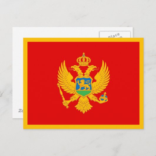 Montenegro-Flagge Postkarte (Vorne/Hinten)