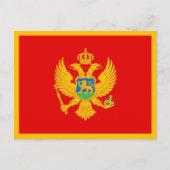 Montenegro-Flagge Postkarte (Vorderseite)