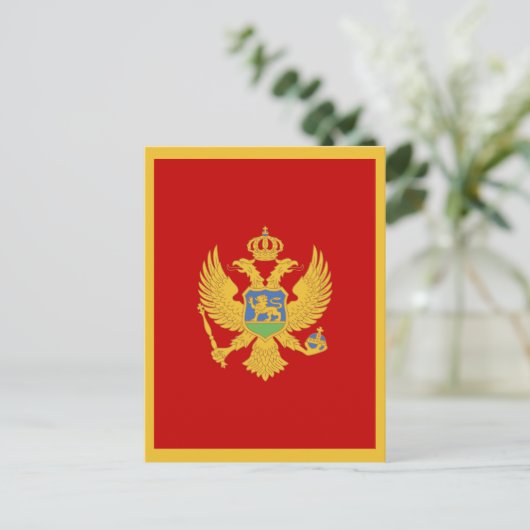 Montenegro-Flagge Postkarte (Stehend Vorderseite)
