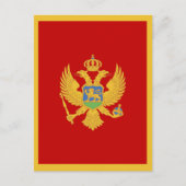 Montenegro-Flagge Postkarte (Vorderseite)