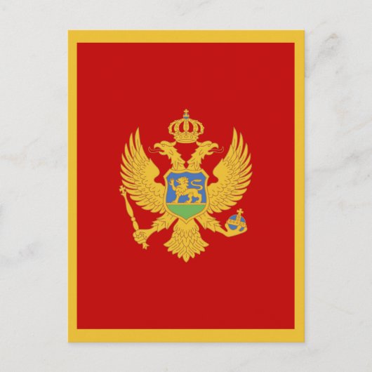 Montenegro-Flagge Postkarte (Vorderseite)