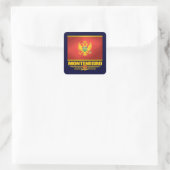 Montenegro-Flagge Quadratischer Aufkleber (Tasche)