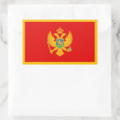 Montenegro-Flagge Rechteckiger Aufkleber (Tasche)