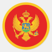 Montenegro-Flagge Runder Aufkleber (Vorderseite)