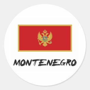 Montenegro-Flagge Runder Aufkleber