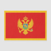 Montenegro-Flagge Seidenpapier (Vorderseite)