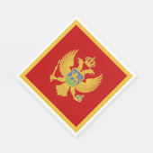 Montenegro-Flagge Serviette (Ecke)
