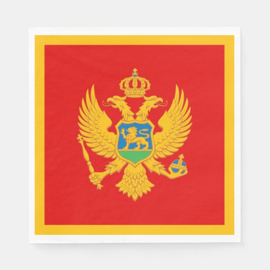Montenegro-Flagge Serviette (Vorderseite)