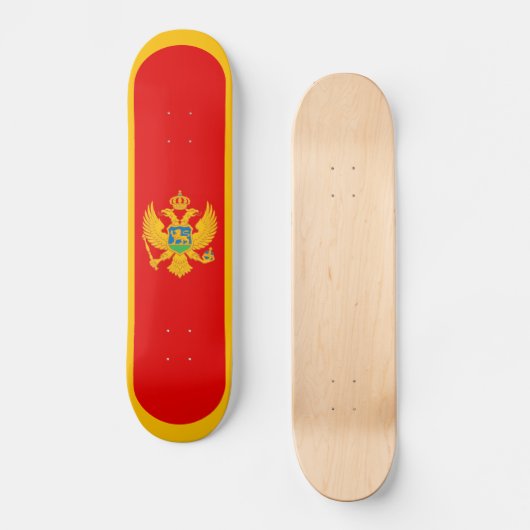 Montenegro-Flagge Skateboard (Vorderseite)