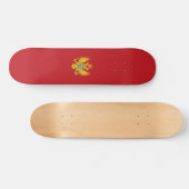Montenegro-Flagge Skateboard (Horizontal)