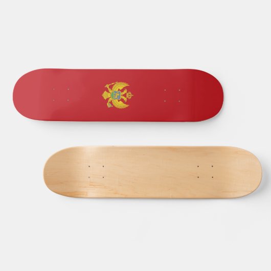 Montenegro-Flagge Skateboard (Horizontal)