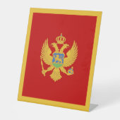 Montenegro-Flagge Sockelschild (Vorderseite)