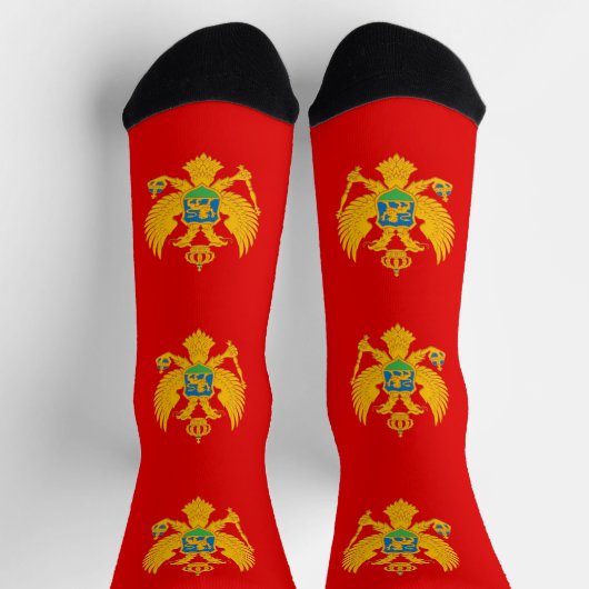 Montenegro-Flagge Socken (Oben)