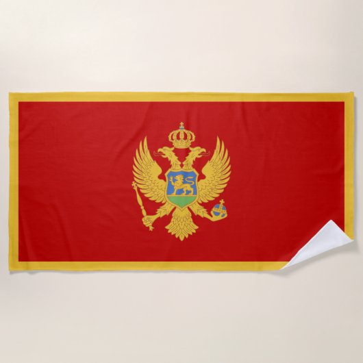 Montenegro-Flagge Strandtuch (Vorderseite)
