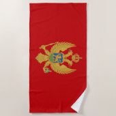 Montenegro-Flagge Strandtuch (Vorderseite)