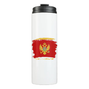 Montenegro-Flagge Thermosbecher