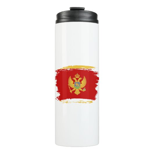 Montenegro-Flagge Thermosbecher (Vorderseite)