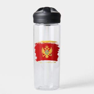 Montenegro-Flagge Trinkflasche