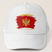 Montenegro-Flagge Truckerkappe (Vorderseite)
